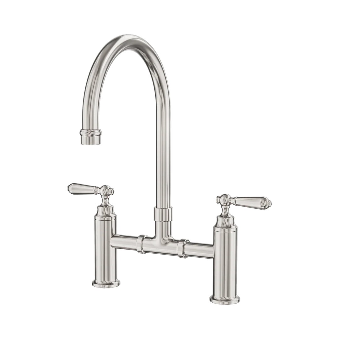 Nero York Bridge Kitchen Set Brushed Nickel