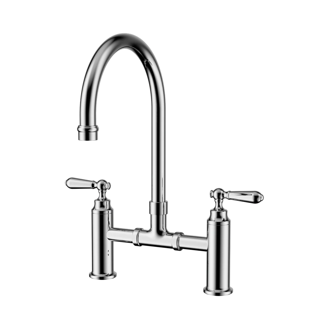 Nero York Bridge Kitchen Set Chrome