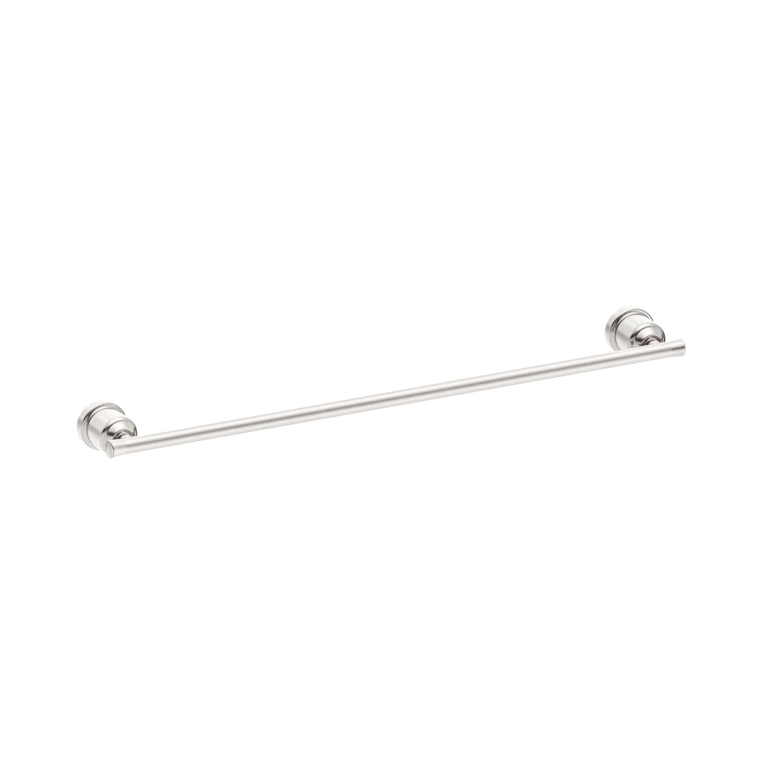 Nero York Single Towel Rail 600Mm Brushed Nickel