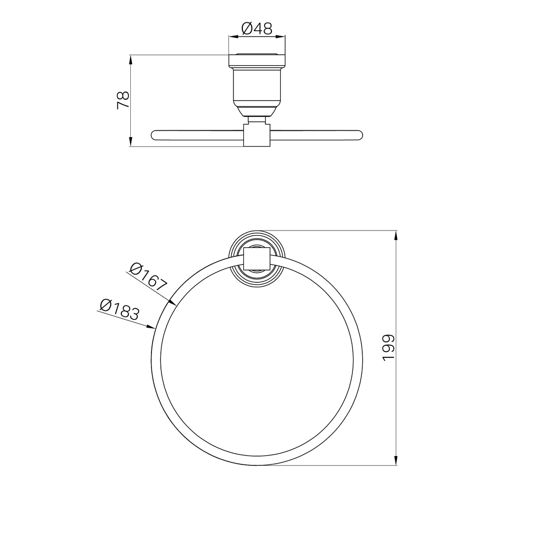 Nero York Towel Ring Brushed Nickel - Image 2
