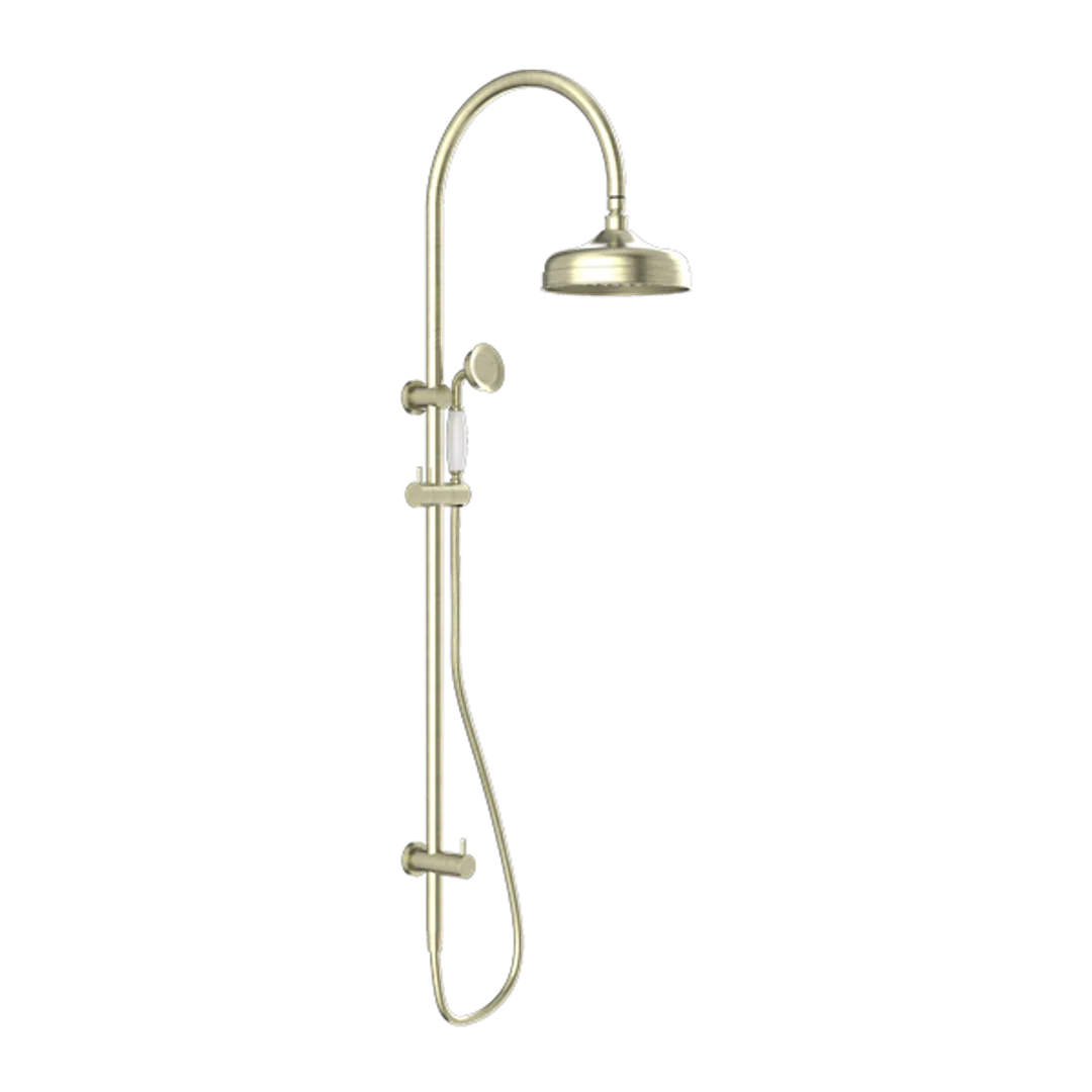 Nero York Twin Shower With Metal Hand Shower Aged Brass - Image 2