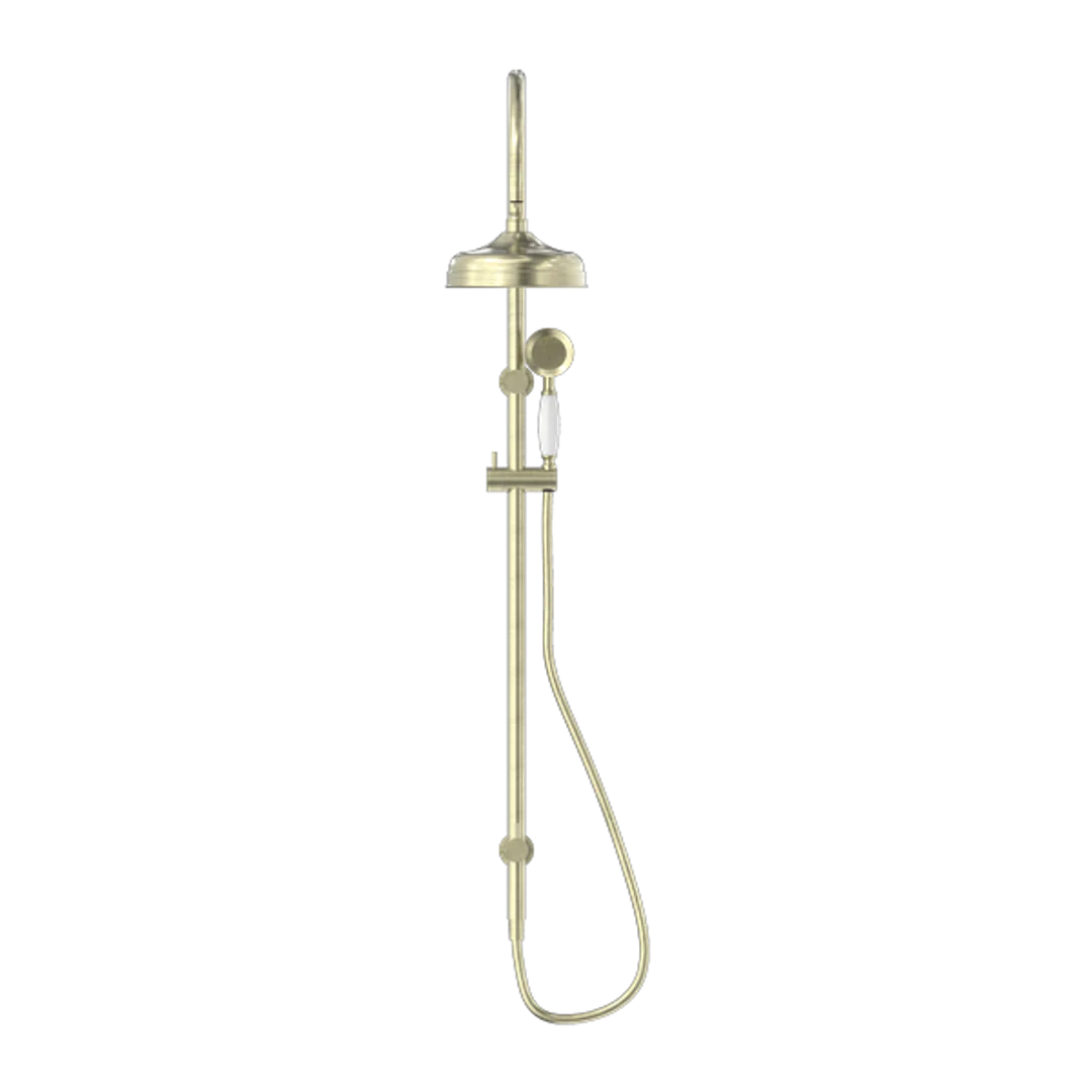 Nero York Twin Shower With Metal Hand Shower Aged Brass - Image 4