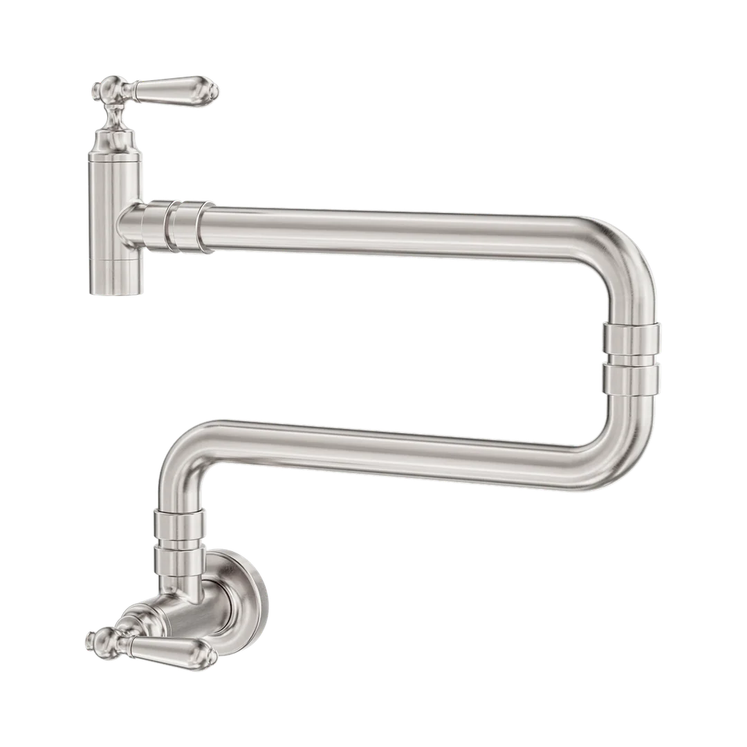 Nero York Wall Mounted Pot Filler Brushed Nickel