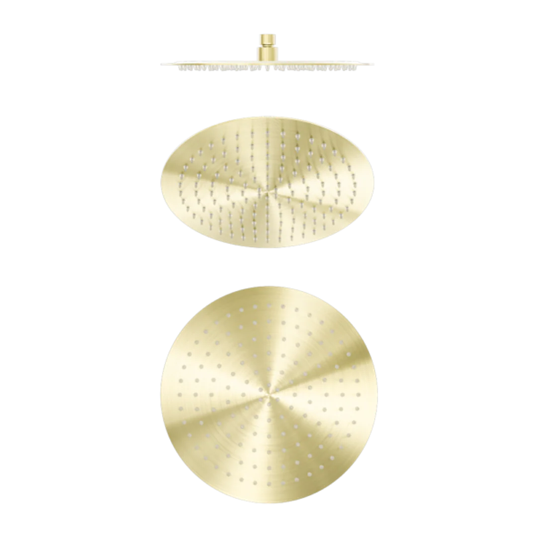 Nero Zen Stainless Steel 300Mm Round Shower Head Brushed Gold