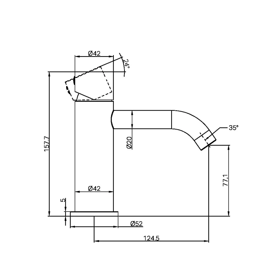 Nero Zen Stainless Steel Basin Mixer Handless Brushed Nickel - Image 2