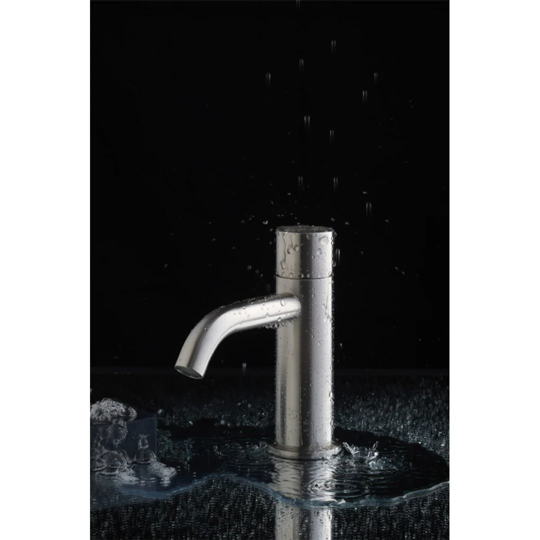 Nero Zen Stainless Steel Basin Mixer Handless Brushed Nickel - Image 3