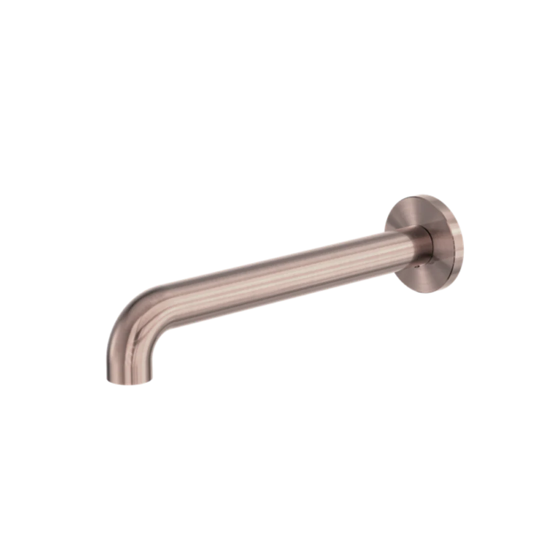 Nero Zen Stainless Steel Round Basin/Bath Spout Only 185Mm Brushed Bronze