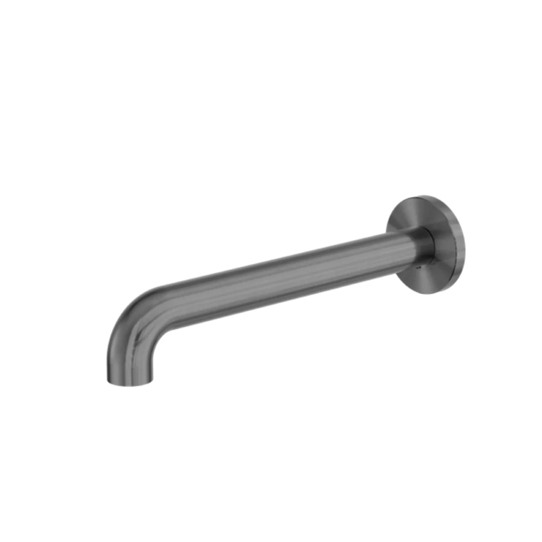 Nero Zen Stainless Steel Round Basin/Bath Spout Only 185Mm Graphite