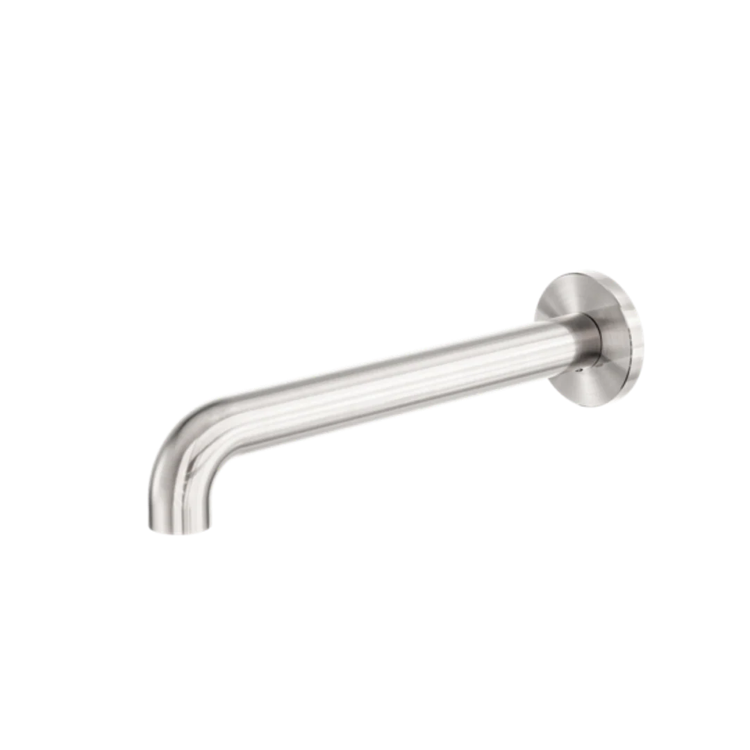 Nero Zen Stainless Steel Round Basin/Bath Spout Only 230Mm Brushed Nickel