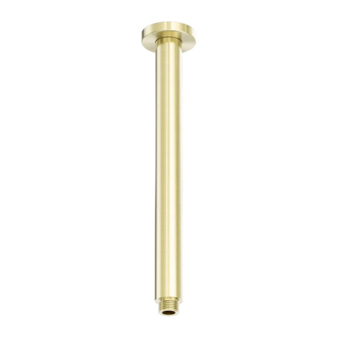 NERO ZEN Stainless Steel ROUND CEILING ARM 300MM LENGTH BRUSHED GOLD