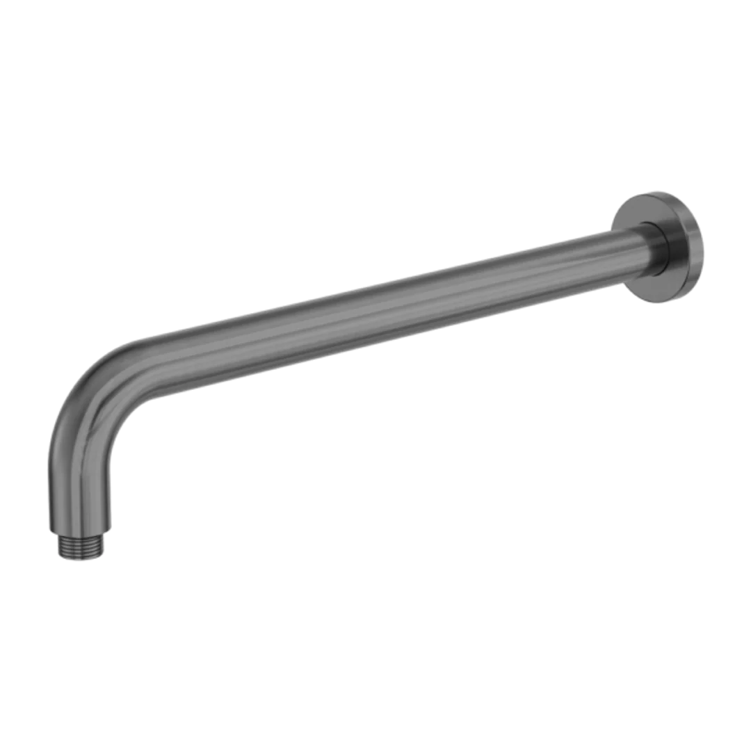 NERO ZEN Stainless Steel ROUND SHOWER ARM 400MM LENGTH GRAPHITE