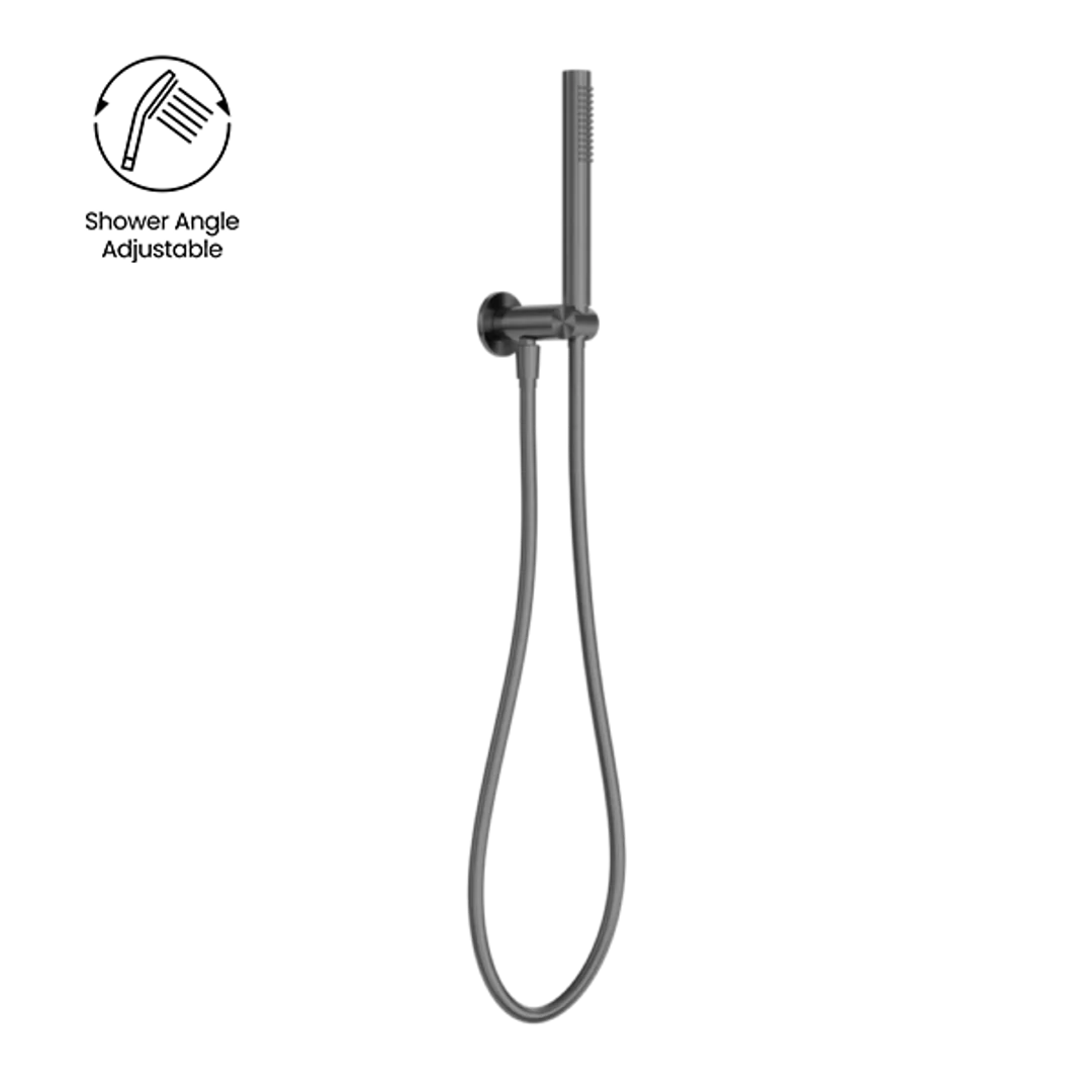 NERO ZEN Stainless Steel SHOWER ON BRACKET GRAPHITE