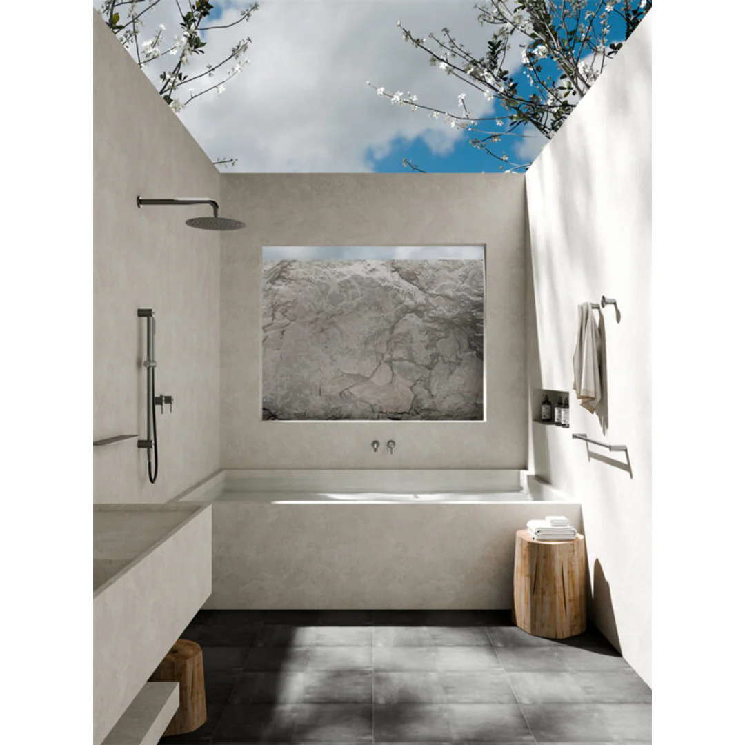 Nero Zen Stainless Steel Shower Rail With Outdoor Shower Hose Graphite - Image 3