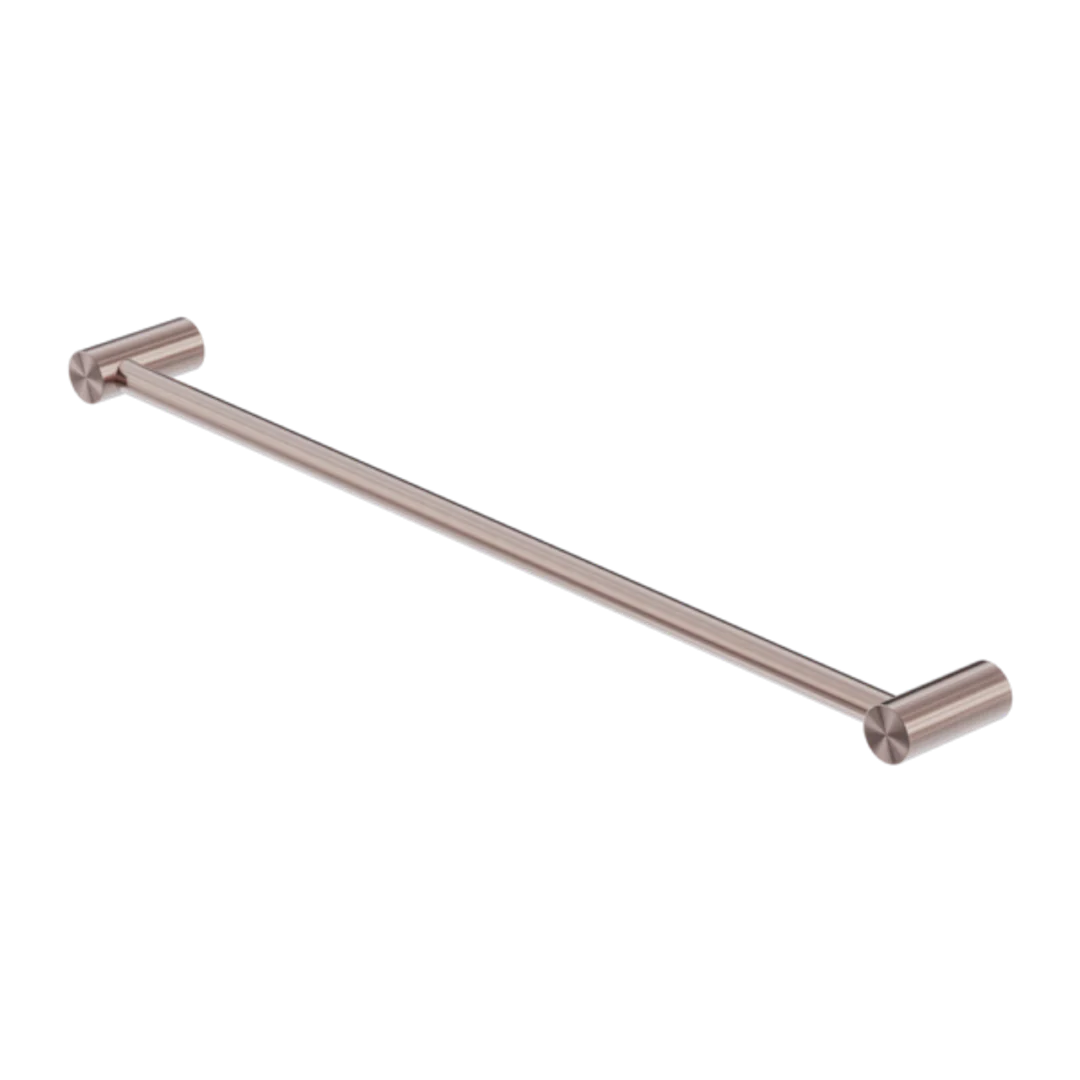 Nero Zen Stainless Steel Single Towel Rail 600Mm Brushed Bronze