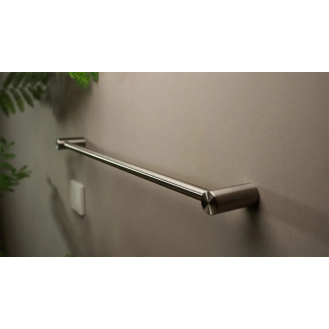 Nero Zen Stainless Steel Single Towel Rail 600Mm Brushed Nickel - Image 3
