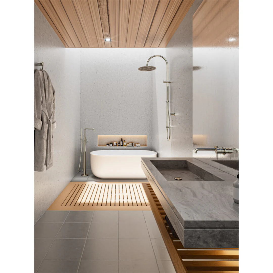 Nero Zen Stainless Steel Twin Shower Brushed Nickel - Image 3