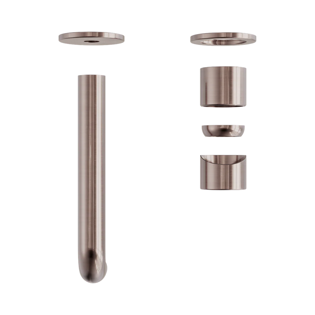 Nero Zen Stainless Steel Wall Basin/Bath Mixer 185Mm Spout Trim Kits Only Brushed Bronze - Image 3
