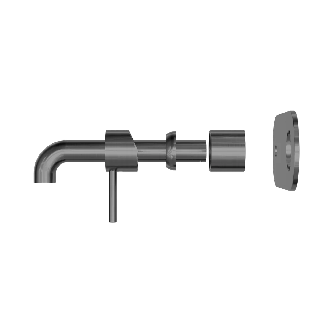 Nero Zen Stainless Steel Wall Basin/Bath Mixer 185Mm Spout Trim Kits Only Graphite - Image 4