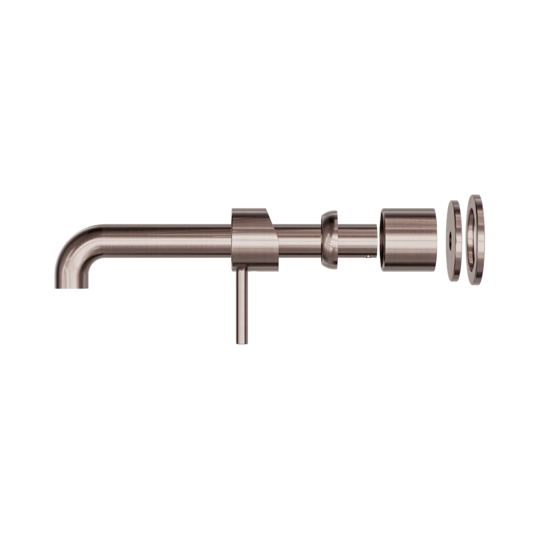 Nero Zen Stainless Steel Wall Basin/Bath Mixer 230Mm Spout Trim Kits Only Brushed Bronze - Image 4