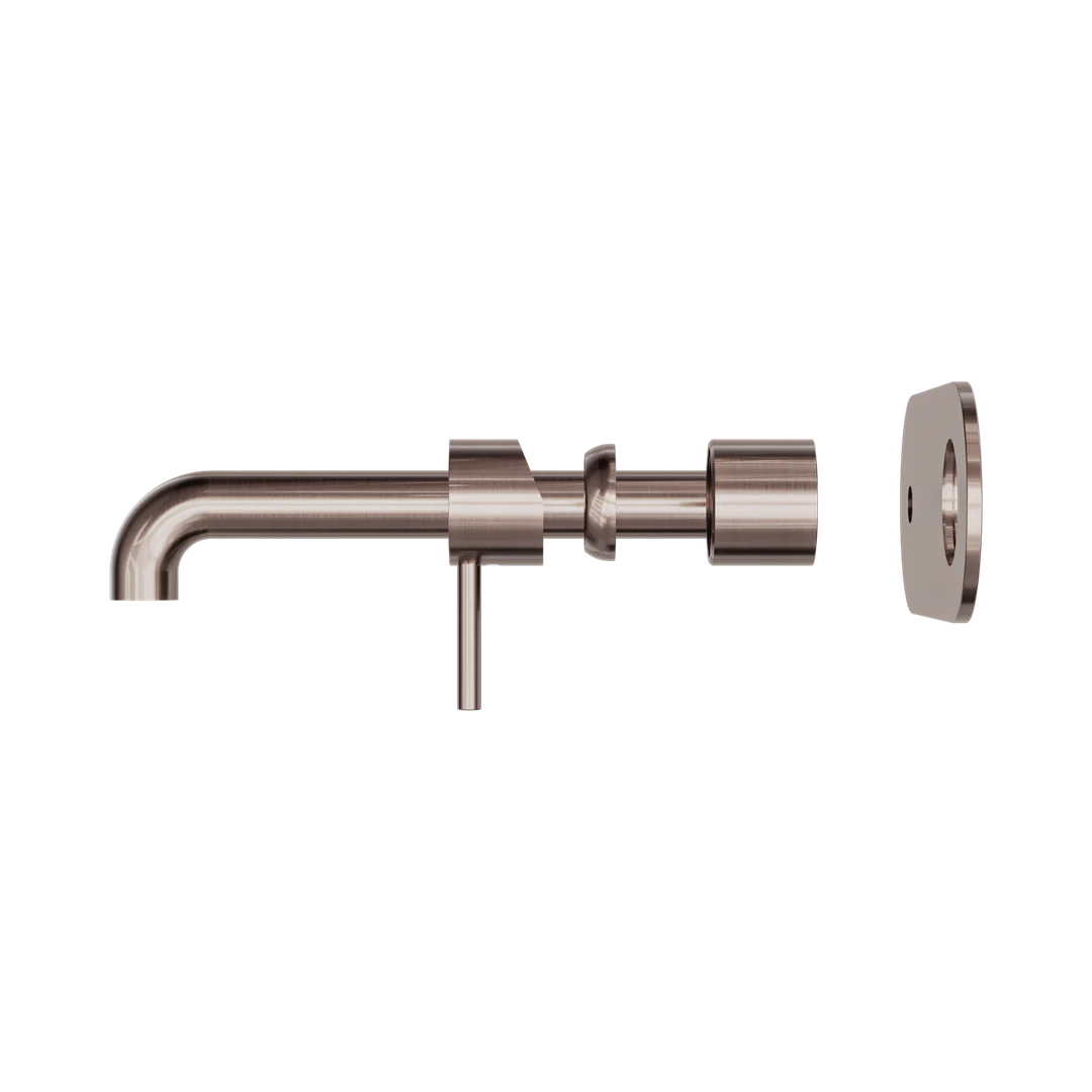Nero Zen Stainless Steel Wall Basin/Bath Mixer 230Mm Spout Trim Kits Only Brushed Bronze - Image 4