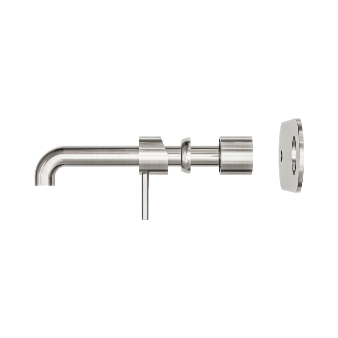 Nero Zen Stainless Steel Wall Basin/Bath Mixer 230Mm Spout Trim Kits Only Brushed Nickel - Image 4