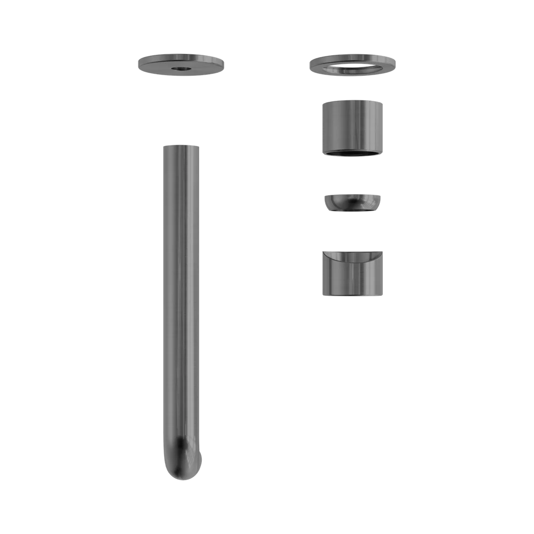 Nero Zen Stainless Steel Wall Basin/Bath Mixer 230Mm Spout Trim Kits Only Graphite - Image 3