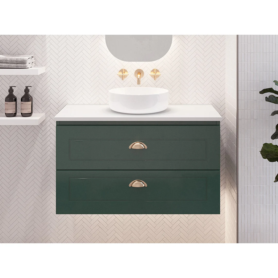 Nevada Plus Classic Wall Hung Vanity 900mm Alpha Ceramic Top - Image 2