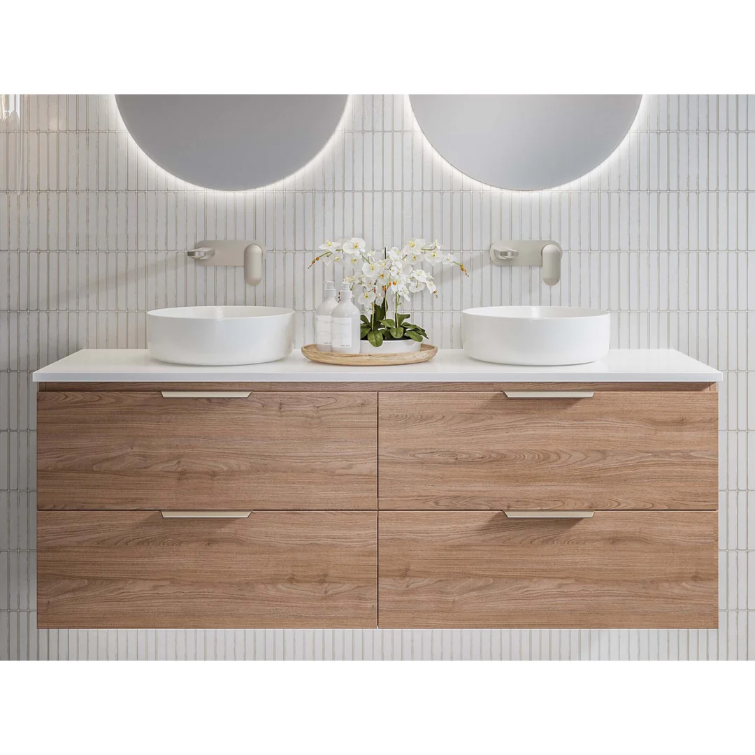 Nevada Plus Wall Hung Vanty 1500mm single bowl Silk Surf Top Above Counter Basin - Image 2