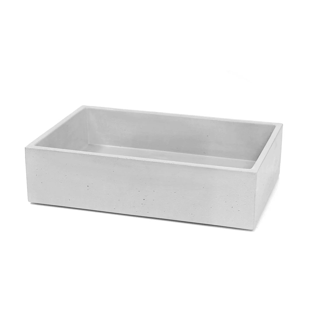 New Form Concrete Baby Rectangle Vessel Basin 430mm X 290mm X 105mm - Image 2