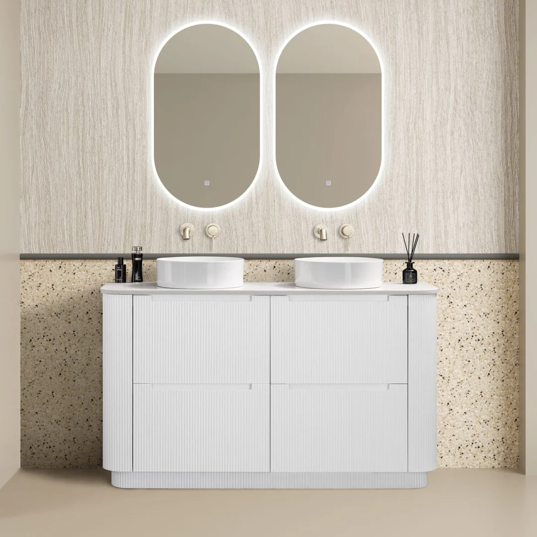 Noveen Almere 1500Mm Freestanding Vanity Nordic Mist Alpine White