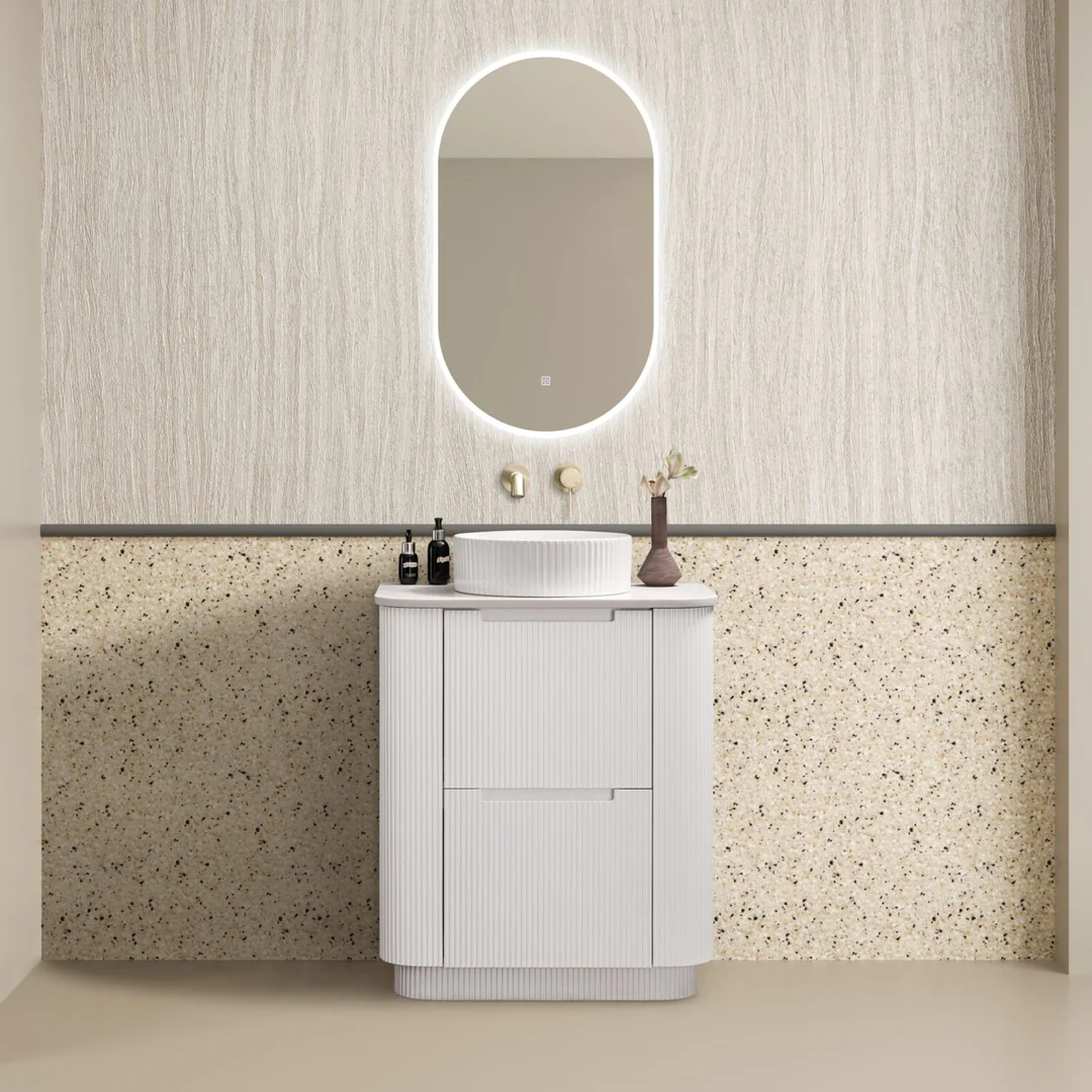 Noveen Almere 750Mm Freestanding Vanity Cabinet Only Alpine White