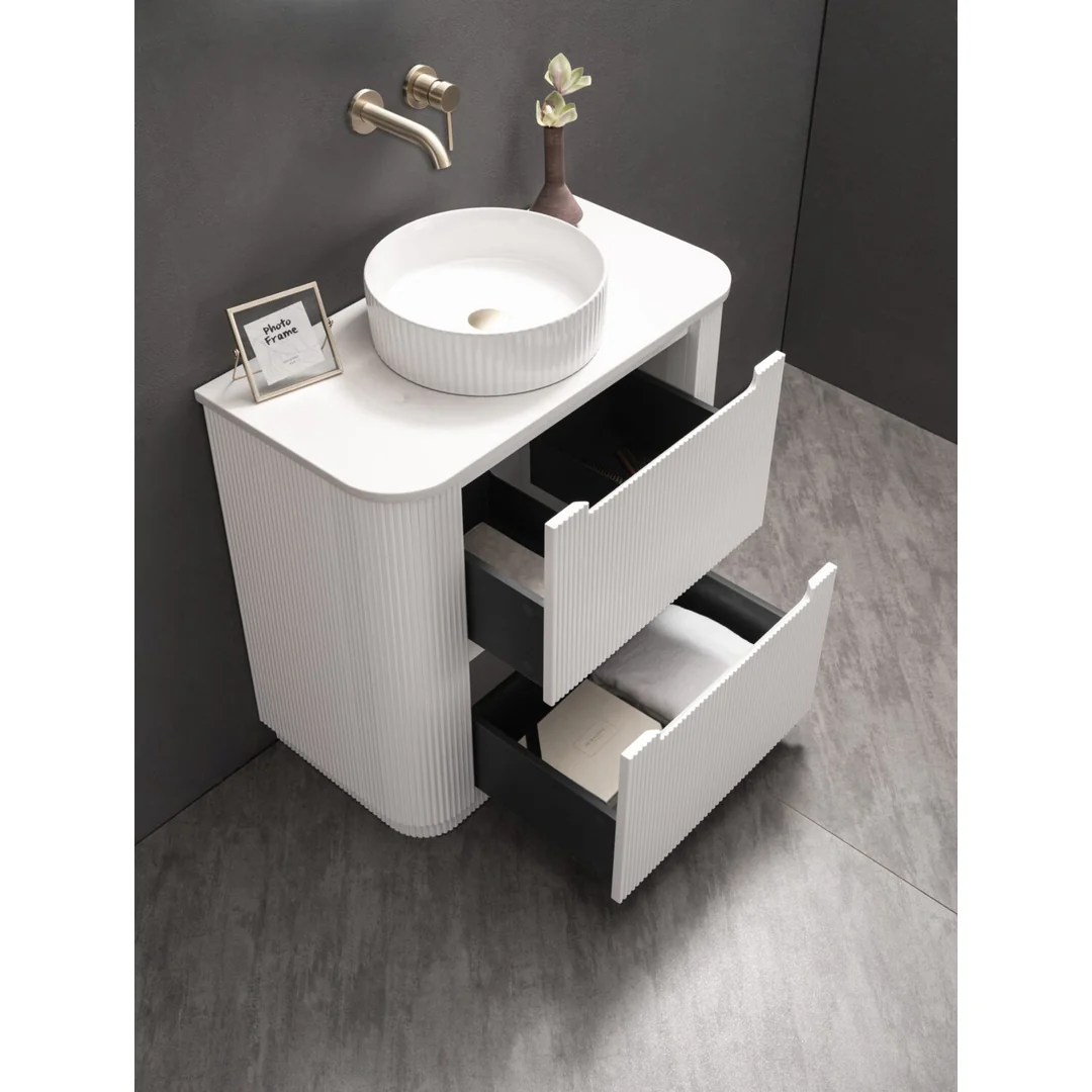 Noveen Almere 900Mm Freestanding Vanity Cabinet Only Alpine White - Image 3