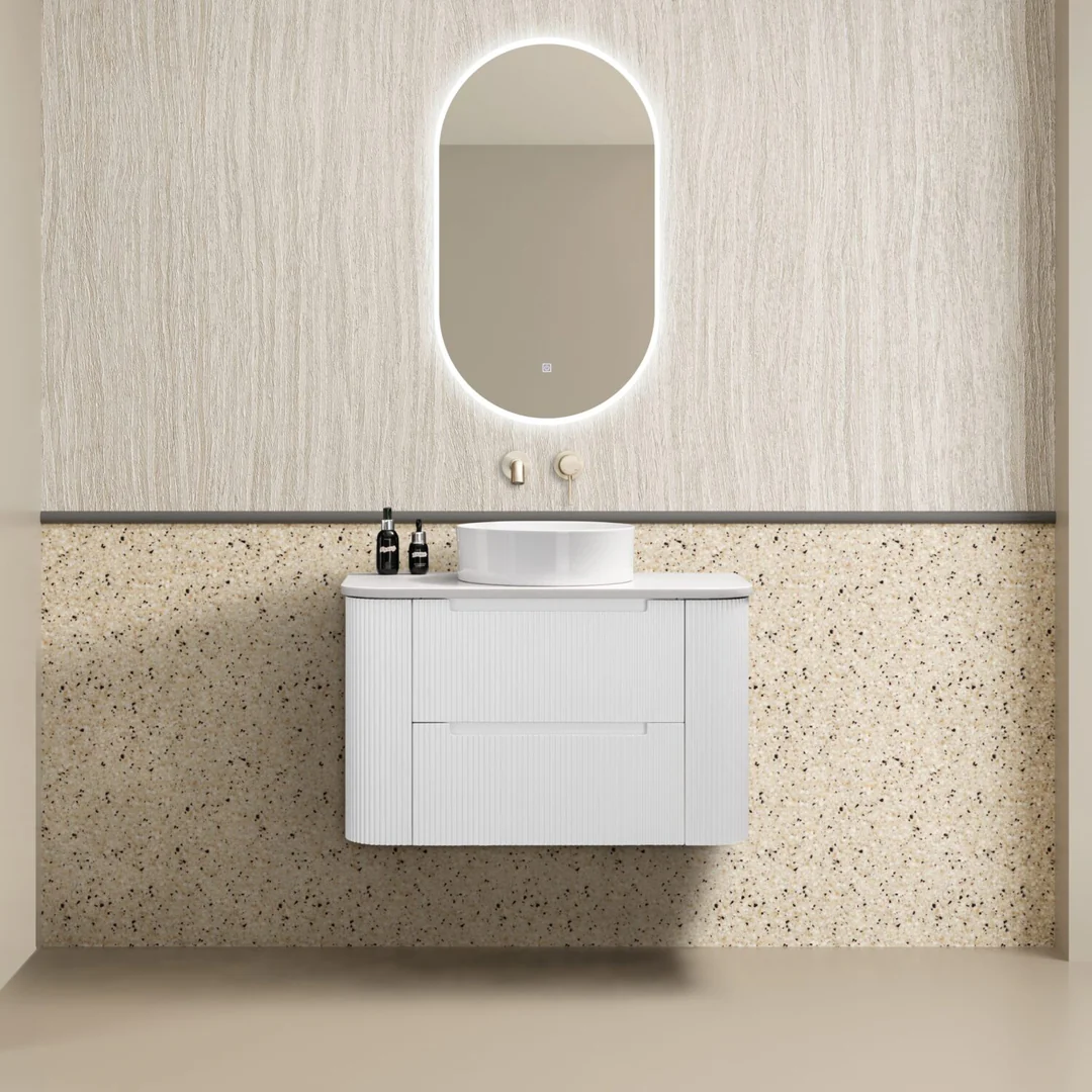 Noveen Almere 900Mm Wall Hung Vanity Nordic Mist Alpine White
