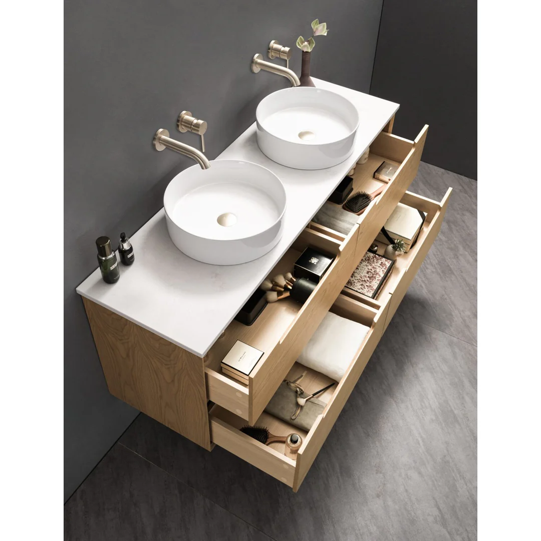 Noveen Elwood 1500Mm Wall Hung Vanity Nordic Mist Natural Sierra Oak - Image 3