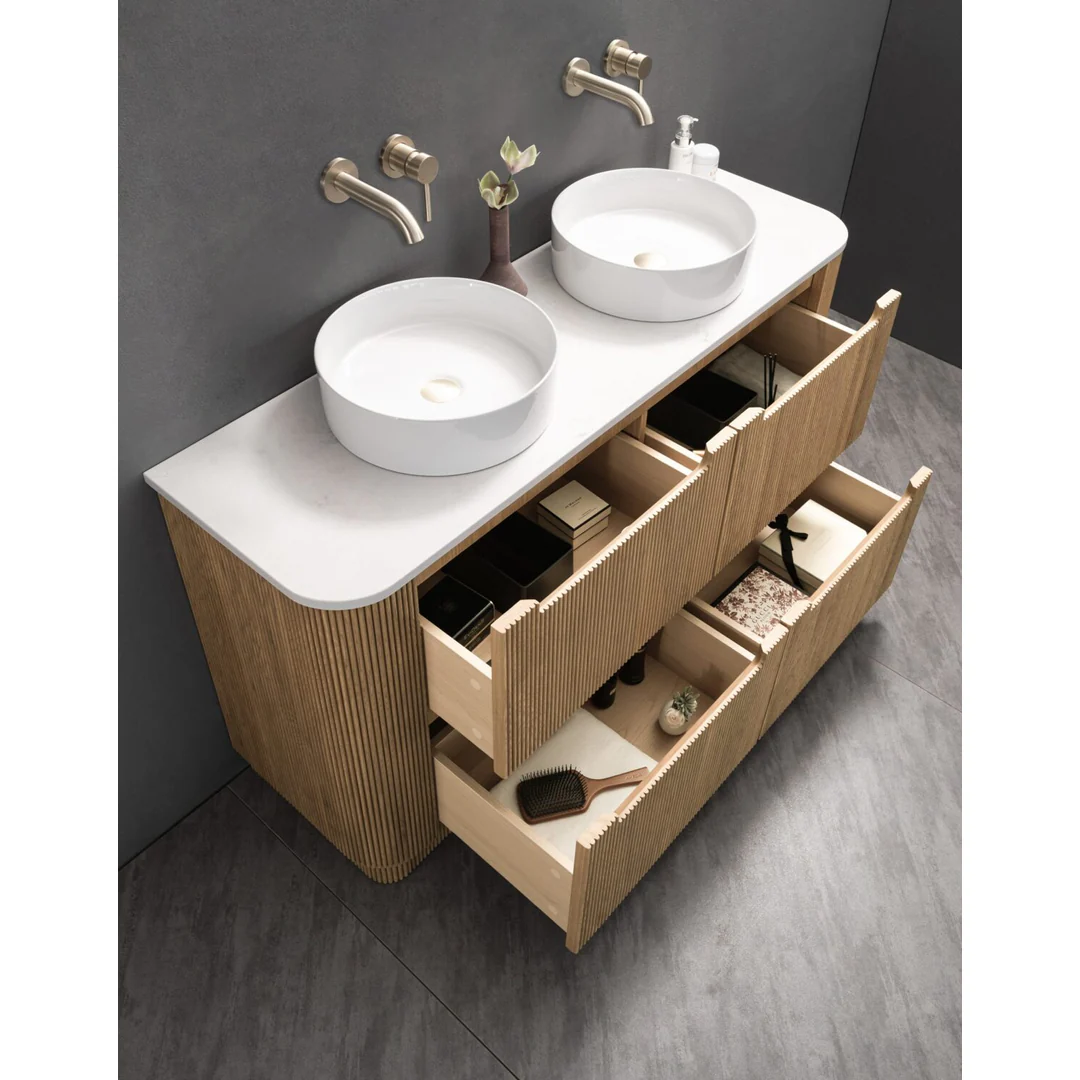 Noveen Oakmere 1500Mm Freestanding Vanity Cabinet Only Golden Oak - Image 3