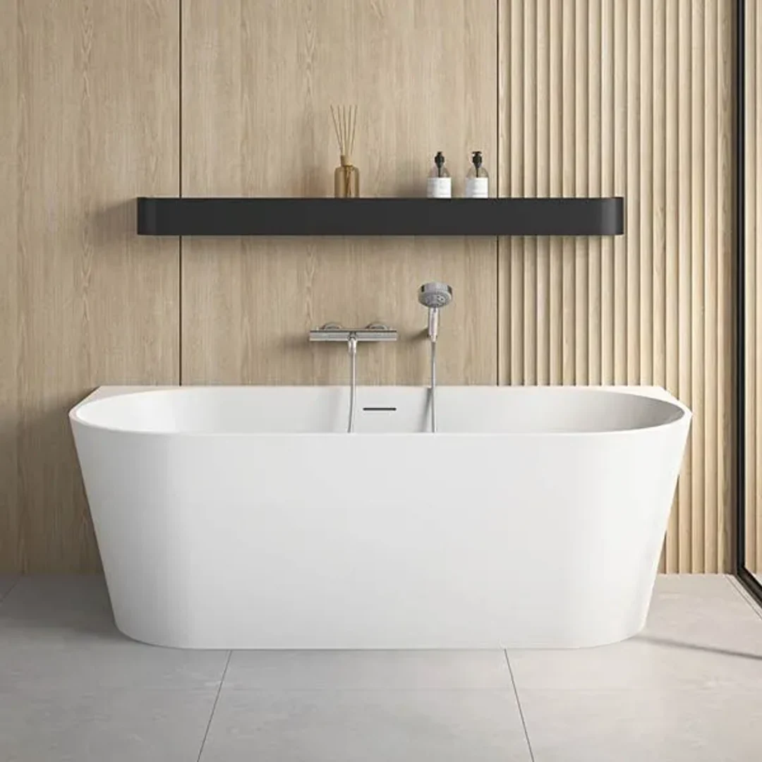 Oceano Eco 1700 Back-to-Wall Bath White 1700mm X 750mm No Overflow - Image 5