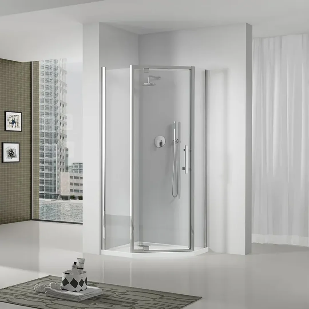 Oceano Louve Angle Pivot Neo Shower Screen - Return 1000 x 2000mm - Image 3