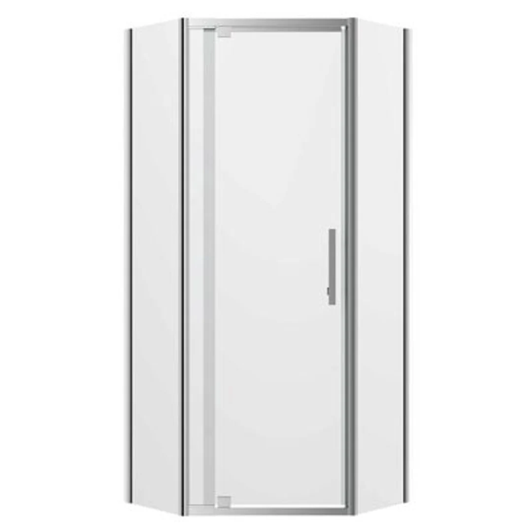 Oceano Louve Angle Pivot Neo Shower Screen Return Chrome 900 X 2000