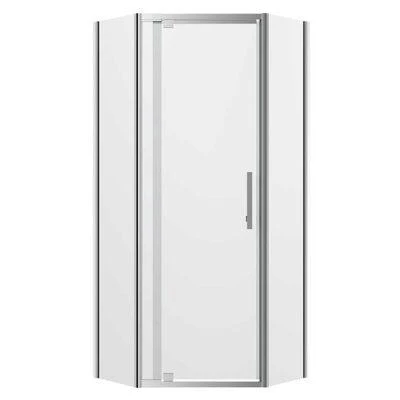 Oceano Louve Angle Pivot Neo Shower Screen Return Chrome 900 X 2000 - Image 3