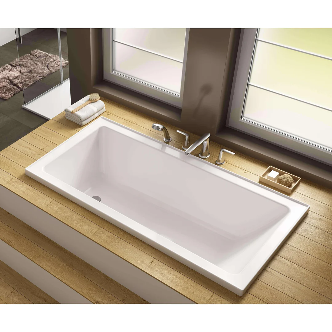 Oceano Louve Inset Bath White 1525mm - Image 2