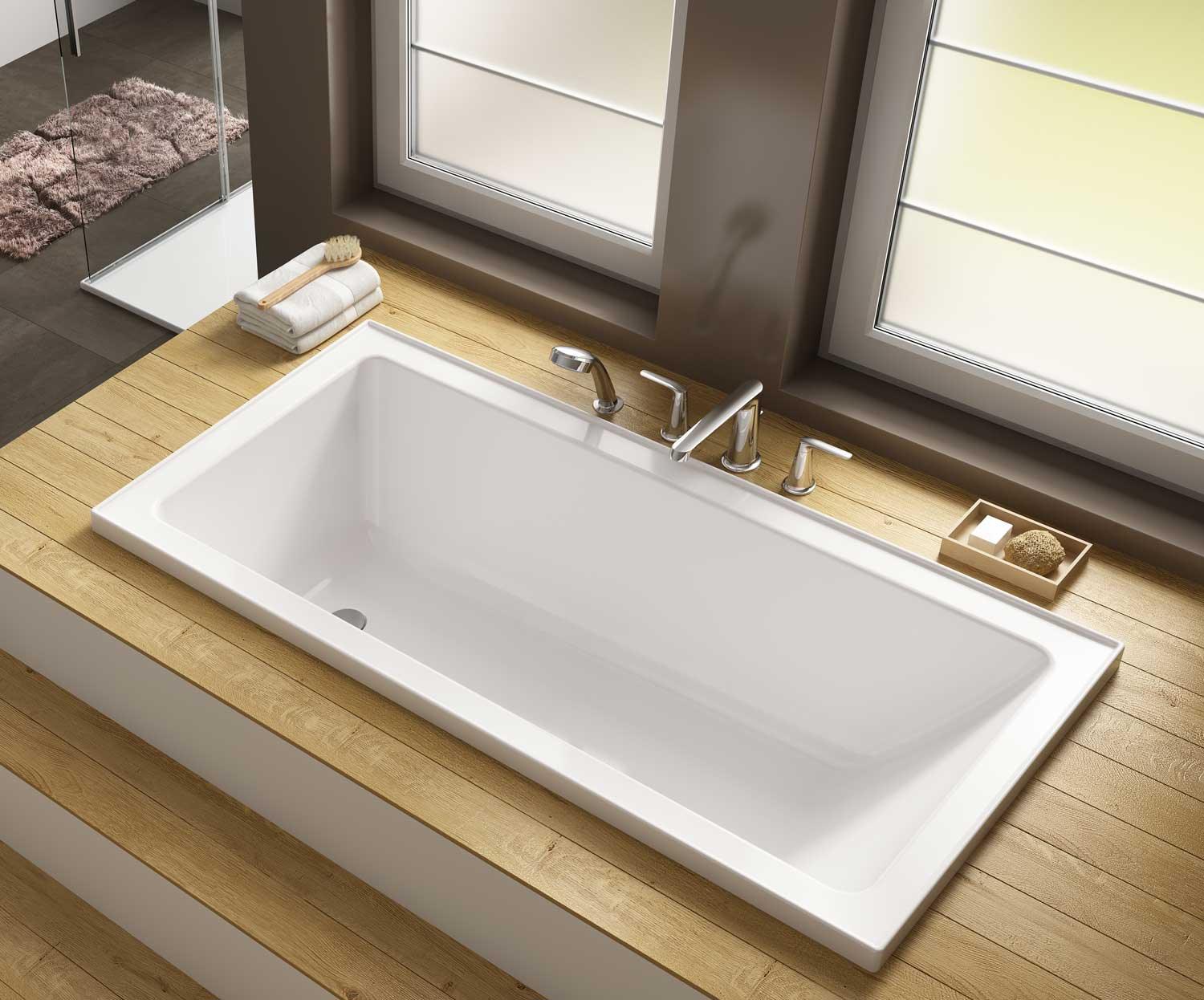 Oceano Louve Inset Bath White 1675mm - Image 3