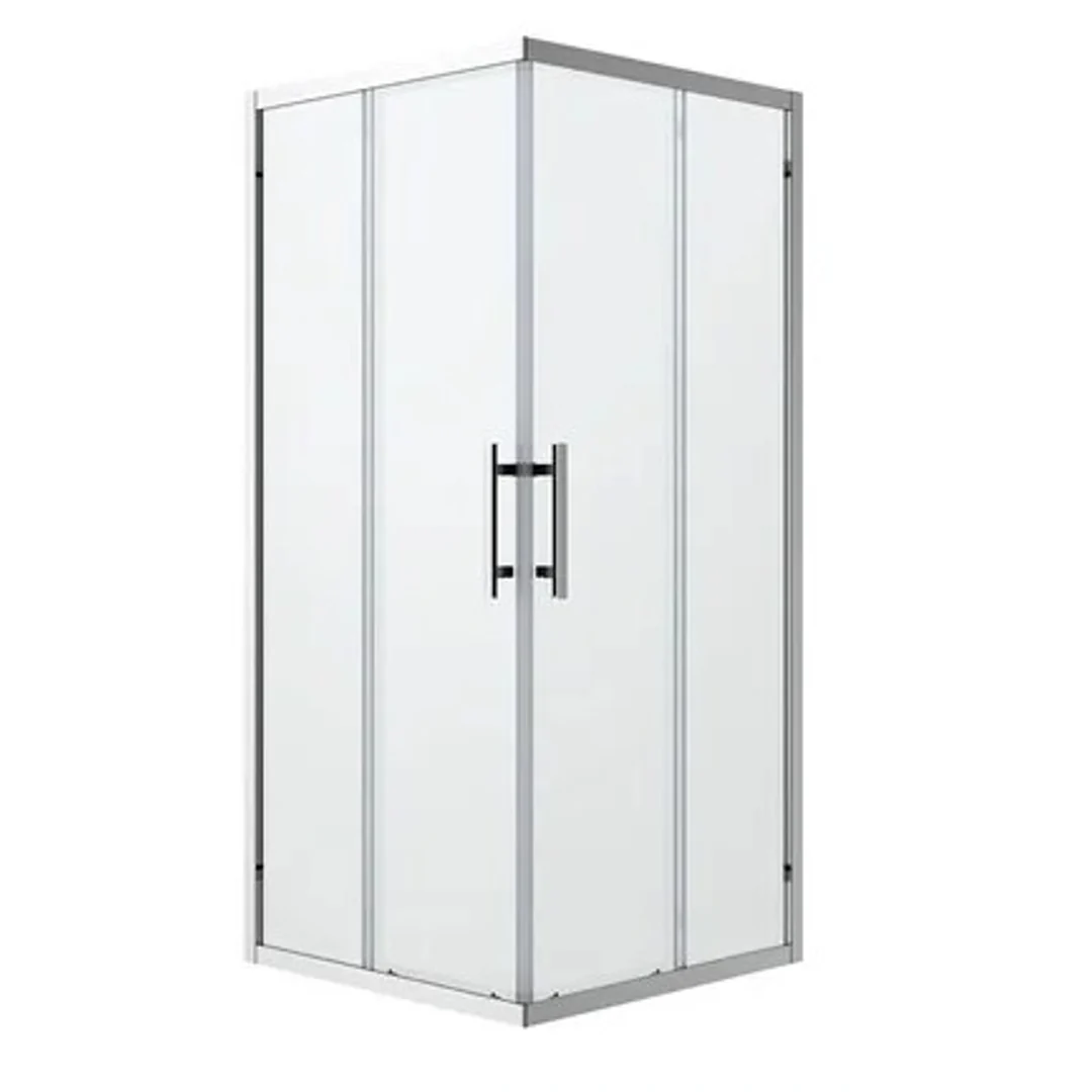 Oceano Louve Square Slider Door 900 X 2000 Chrome - Image 2