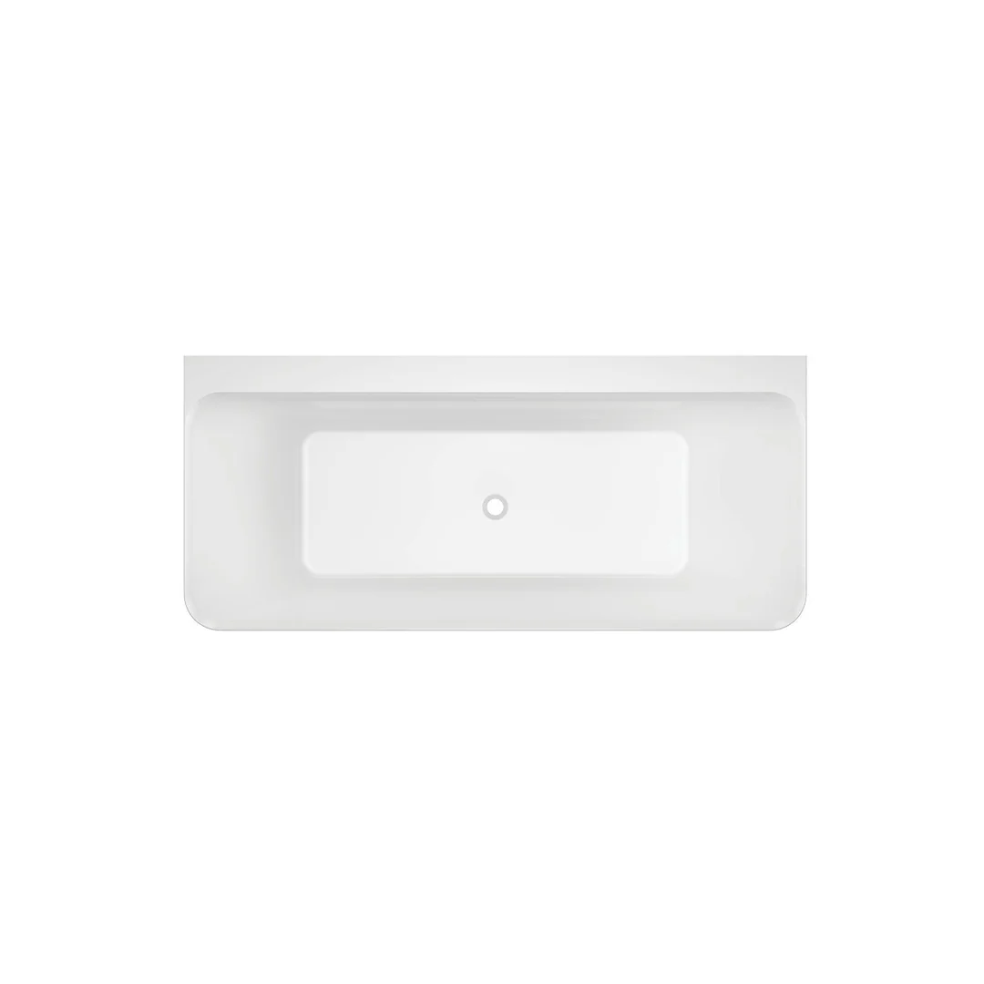 Oceano Lunus 1500 Back-to- Wall Bath White 1500mm X 750mm - Image 3