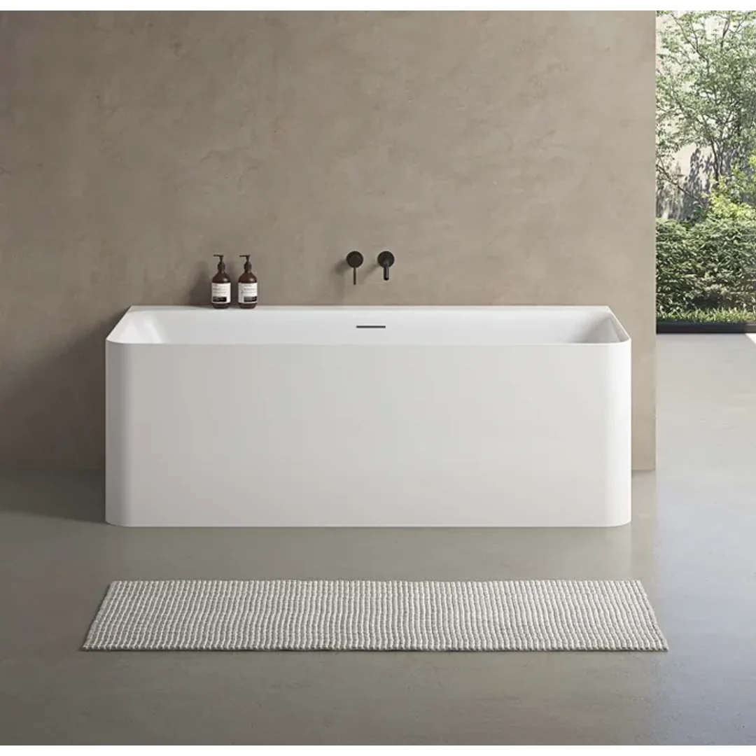 Oceano Lunus 1500 Back-to- Wall Bath White 1500mm X 750mm - Image 5