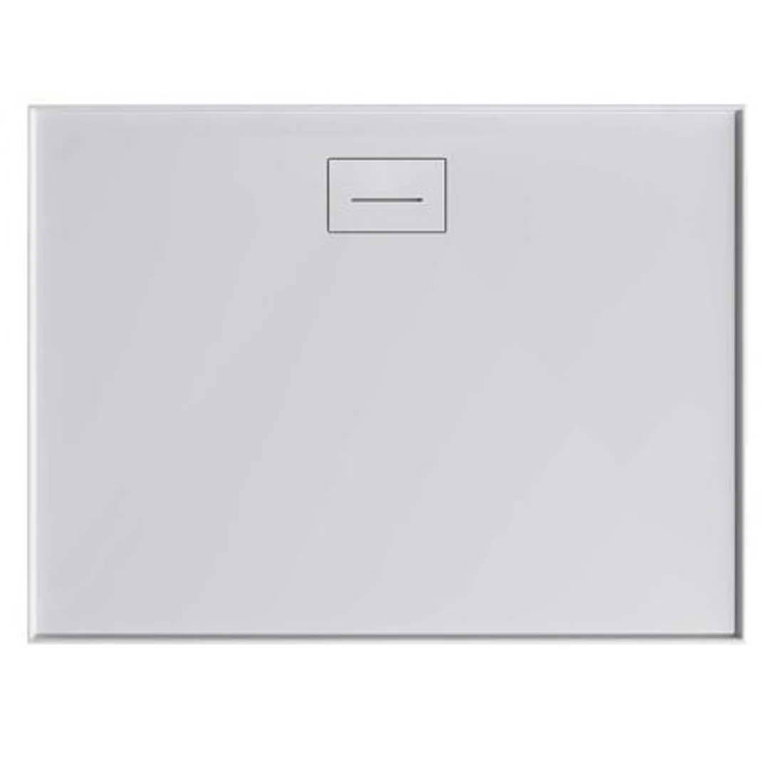 Oceano Stonelite Metro Base Centre Outlet White Waste Cover  900 X 900