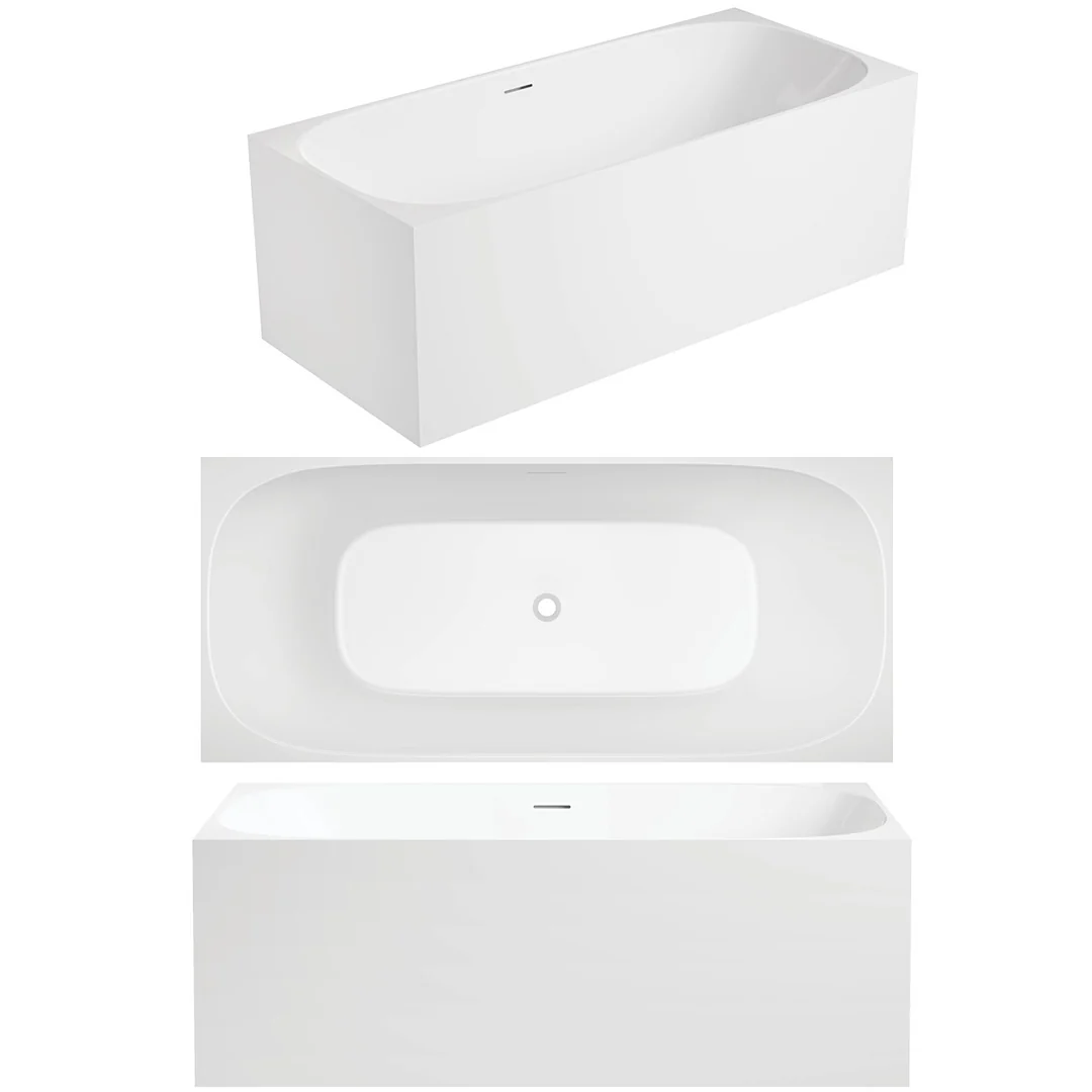 Oceano Studio 1700 Freestanding Bath White 1700mm X 750mm - Image 4