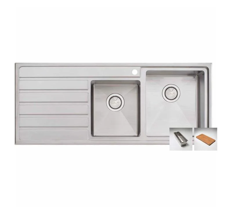 Oliveri Apollo 1 & 3/4 Bowl Sink With L/H Drainer 1 Tap Hole