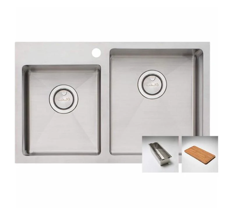 Oliveri Apollo 1 & 3/4 L/H Offset Bowl Sink 1 Tap Hole