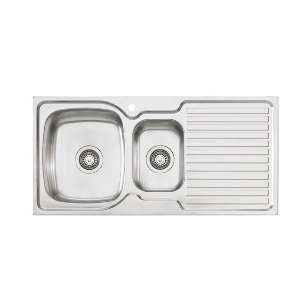 Oliveri Endeavour 1 & 1/2 Bowl Topmount Sink R/H Drainer 1 Tap Hole