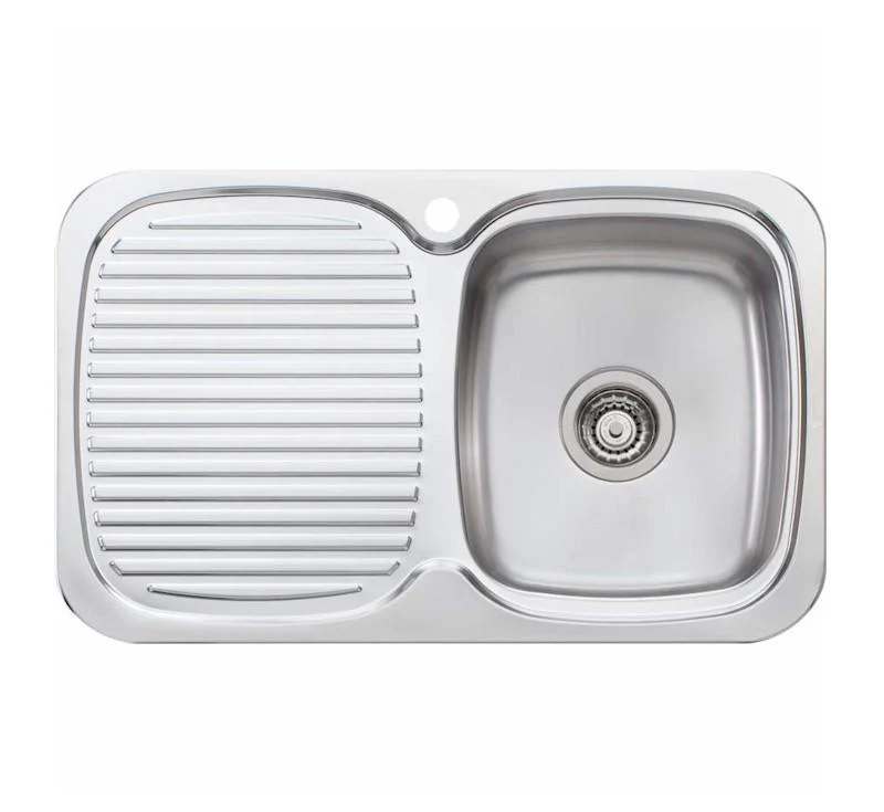 Oliveri Lakeland Single Bowl Topmount Sink L/H Drainer 1 Tap Hole